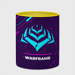 Кружка 3D Warframe Gaming Neon, цвет: 3D-белый + желтый — фото 2