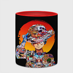 Кружка 3D ВАН ПИС АРКИ В ЛУФФИ ONE PIECE, цвет: 3D-белый + красный — фото 2