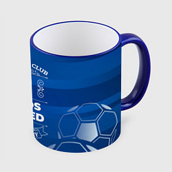 Кружка 3D Leeds United Football Club Number 1, цвет: 3D-синий кант