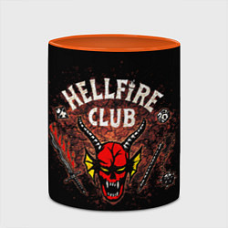 Кружка 3D Hellfire club, цвет: 3D-белый + оранжевый — фото 2