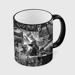 Кружка 3D Тёмные души комикс, цвет: 3D-черный кант