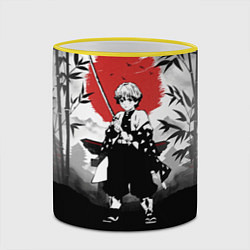 Кружка 3D ЗЕНИЦУ КЛИНОК, РАССЕКАЮЩИЙ ДЕМОНОВ, цвет: 3D-желтый кант — фото 2