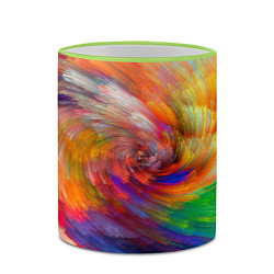 Кружка 3D MULTICOLORED SWIRLS, цвет: 3D-светло-зеленый кант — фото 2