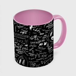 Кружка 3D XXXTENTACION LOGOBOMBING, цвет: 3D-белый + розовый