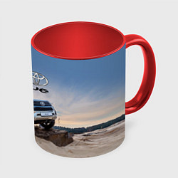 Кружка 3D Toyota Hilux Rogue Off-road vehicle Тойота - прохо, цвет: 3D-белый + красный