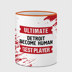 Кружка 3D Detroit Become Human: красные таблички Best Player, цвет: 3D-оранжевый кант — фото 2