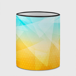 Кружка 3D Полигоны - Лед и мед, цвет: 3D-черный кант — фото 2