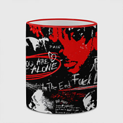 Кружка 3D XXXTENTACION YOU ARE NOT ALONE, цвет: 3D-красный кант — фото 2