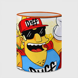 Кружка 3D Simpsons - duffman, цвет: 3D-оранжевый кант — фото 2