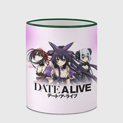 Кружка 3D Рандеву С Жизнью Date A Live, цвет: 3D-зеленый кант — фото 2