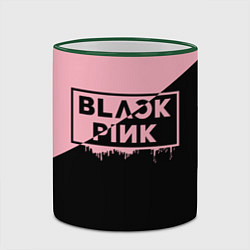 Кружка 3D BLACKPINK BIG LOGO, цвет: 3D-зеленый кант — фото 2