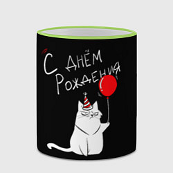 Кружка 3D Birtday from sincere cat, цвет: 3D-светло-зеленый кант — фото 2