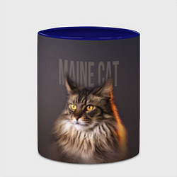 Кружка 3D Maine cat, цвет: 3D-белый + синий — фото 2