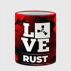 Кружка 3D Rust Love Классика, цвет: 3D-красный кант — фото 2