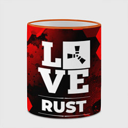 Кружка 3D Rust Love Классика, цвет: 3D-оранжевый кант — фото 2