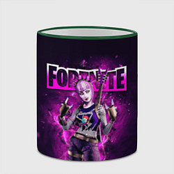 Кружка 3D Fortnite Dark Power Chord Video game, цвет: 3D-зеленый кант — фото 2