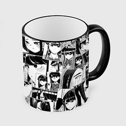 Кружка 3D Komi san pattern, цвет: 3D-черный кант