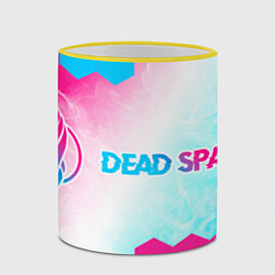Кружка 3D Dead Space Neon Gradient, цвет: 3D-желтый кант — фото 2