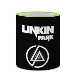 Кружка 3D Linkin Park логотип и надпись, цвет: 3D-светло-зеленый кант — фото 2
