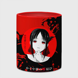 Кружка 3D Love is war Госпожа Кагуя Синомия, цвет: 3D-белый + красный — фото 2