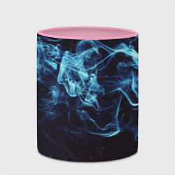 Кружка 3D Неоновые пары дыма - Синий, цвет: 3D-белый + розовый — фото 2