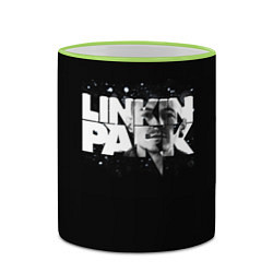 Кружка 3D Linkin Park логотип с фото, цвет: 3D-светло-зеленый кант — фото 2