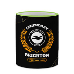 Кружка 3D Лого Brighton и надпись Legendary Football Club на, цвет: 3D-светло-зеленый кант — фото 2