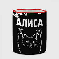 Кружка 3D Группа Алиса и Рок Кот, цвет: 3D-красный кант — фото 2