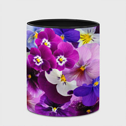 Кружка 3D CHARMING PANSIES, цвет: 3D-белый + черный — фото 2