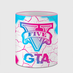 Кружка 3D GTA Neon Gradient, цвет: 3D-розовый кант — фото 2