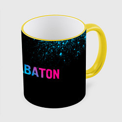 Кружка 3D Sabaton Neon Gradient, цвет: 3D-желтый кант