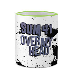 Кружка 3D Sum 41 Over My Head, цвет: 3D-светло-зеленый кант — фото 2