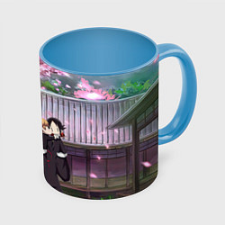 Кружка 3D Кагуя - Синомия Love is war Госпожа, цвет: 3D-белый + небесно-голубой