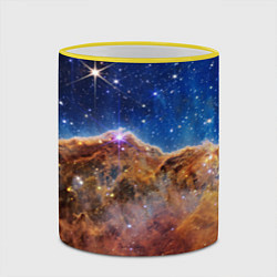 Кружка 3D Туманность Киля фото НАСА, цвет: 3D-желтый кант — фото 2