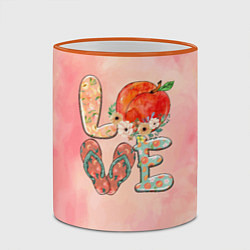 Кружка 3D Love Summer Лето, цвет: 3D-оранжевый кант — фото 2