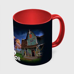 Кружка 3D Hello Neighbor игра Привет сосед, цвет: 3D-белый + красный
