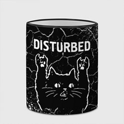 Кружка 3D Группа Disturbed и Рок Кот, цвет: 3D-черный кант — фото 2