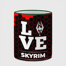 Кружка 3D Skyrim Love Классика, цвет: 3D-зеленый кант — фото 2