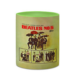 Кружка 3D Beatles N0 5, цвет: 3D-белый + светло-зеленый — фото 2