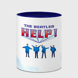 Кружка 3D The Beatles Help!, цвет: 3D-белый + синий — фото 2