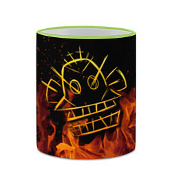 Кружка 3D ARCANE League Of Legends огонь, цвет: 3D-светло-зеленый кант — фото 2