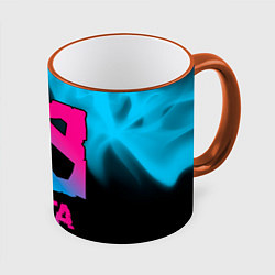 Кружка 3D Dota Neon Gradient, цвет: 3D-оранжевый кант