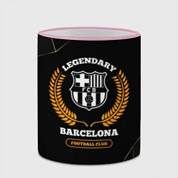 Кружка 3D Barcelona - legendary football club на темном фоне, цвет: 3D-розовый кант — фото 2