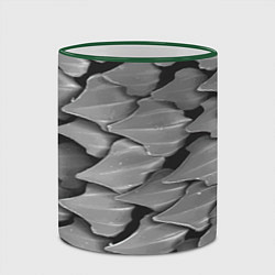 Кружка 3D Кожа акулы - броня, цвет: 3D-зеленый кант — фото 2