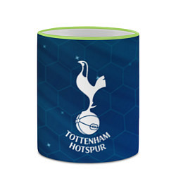 Кружка 3D Tottenham hotspur Соты абстракция, цвет: 3D-светло-зеленый кант — фото 2