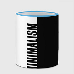 Кружка 3D MINIMALISM - BLACK AND WHITE, цвет: 3D-небесно-голубой кант — фото 2