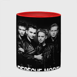 Кружка 3D Depeche Mode - black & white portrait, цвет: 3D-белый + красный — фото 2