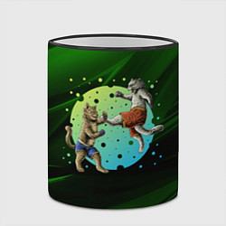 Кружка 3D Кошачий бой - карате, цвет: 3D-черный кант — фото 2