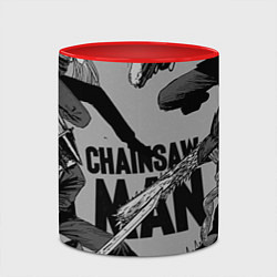 Кружка 3D Chainsaw man comix, цвет: 3D-белый + красный — фото 2