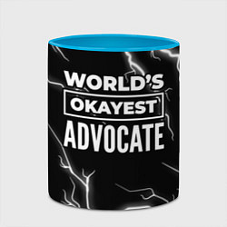 Кружка 3D Worlds okayest advocate - dark, цвет: 3D-белый + небесно-голубой — фото 2